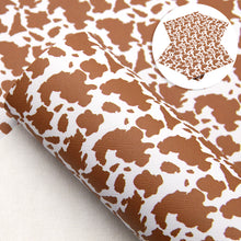 Load image into Gallery viewer, cow pattern printed faux leather
