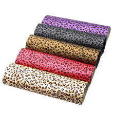 Load image into Gallery viewer, leopard cheetah sheepskin texture pearlescent printed leopard print faux leather
