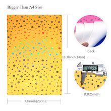 Load image into Gallery viewer, holographic laser dots spot smooth glossy glossy printed laser dot smooth surface faux leather

