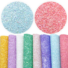 Load image into Gallery viewer, plain solid color chunky glitter faux leather set（8piece/set）
