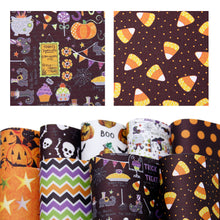 Load image into Gallery viewer, chevron halloween printed faux leather set（9pieces/set）
