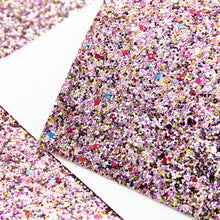 Load image into Gallery viewer, printed chunky glitter faux leather
