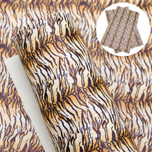 Load image into Gallery viewer, leopard cheetah zebra stripe tiger tiger pattern printed faux leather
