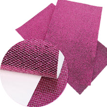 Load image into Gallery viewer, rhombus chunky glitter plain color solid color printed glitter faux leather
