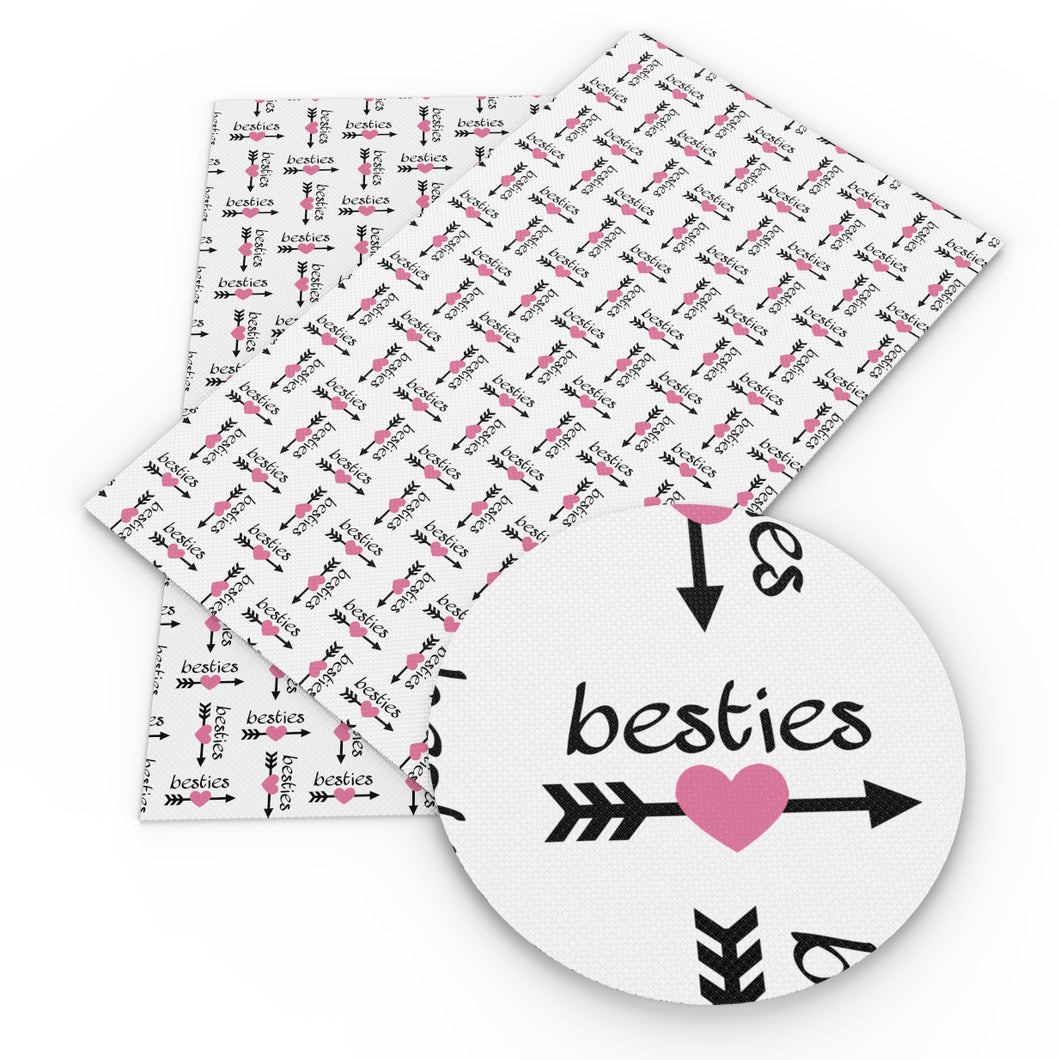 heart love letters alphabet printed faux leather