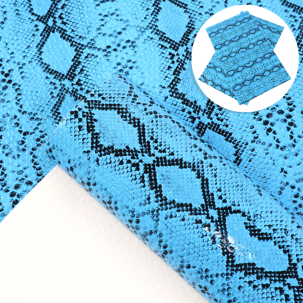snake pattern printed pearlite membrane serpentine faux leather