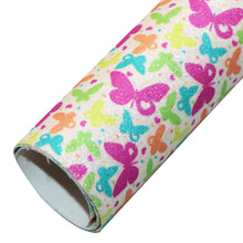 Load image into Gallery viewer, butterfly printed faux leather
