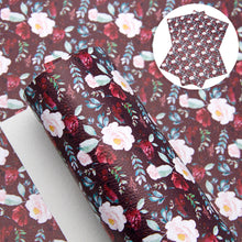 Load image into Gallery viewer, flower floral printed faux leather
