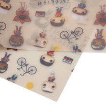 Load image into Gallery viewer, letters alphabet bicycle printed faux leather
