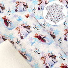 Load image into Gallery viewer, snowman printed faux leather

