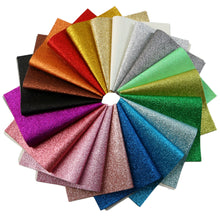Load image into Gallery viewer, plain solid printed fine glitter faux leather set（20piece/set）
