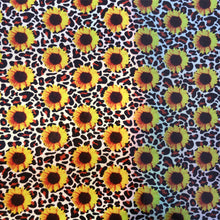 Load image into Gallery viewer, leopard cheetah flower floral sunflower printed faux leather
