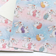 Load image into Gallery viewer, easter bunny rabbit bunny printed faux leather
