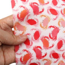 Load image into Gallery viewer, crab crabs ocean series printed faux leather
