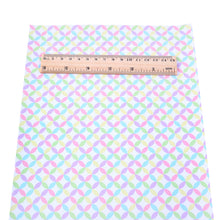 Load image into Gallery viewer, geometric patterns easter bunny printed faux leather
