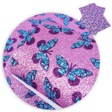 Load image into Gallery viewer, butterfly fine glitter glitter faux leather
