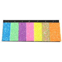 Load image into Gallery viewer, plain solid color big small sequins mixed multicolor chunky glitter faux leather
