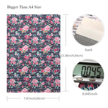 Load image into Gallery viewer, flower floral stripe printed faux leather set（6pieces/set）
