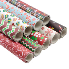 Load image into Gallery viewer, christmas snowflake snow printed faux leather set（9pieces/set）

