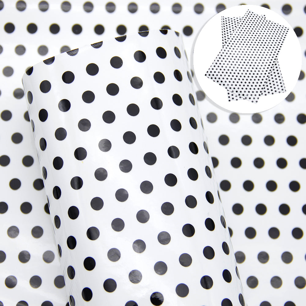 dots spot smooth glossy glossy printed smooth and bright surface dot faux leather