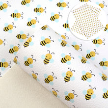 Load image into Gallery viewer, bee printed faux leather
