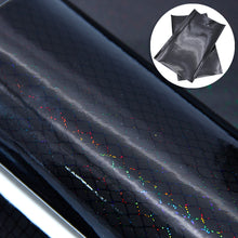 Load image into Gallery viewer, holographic laser rhombus smooth glossy glossy printed laser diamond pattern faux leather
