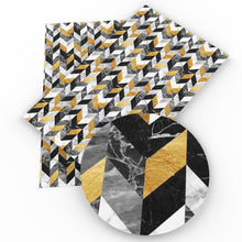 Load image into Gallery viewer, rhombus geometric patterns printed faux leather
