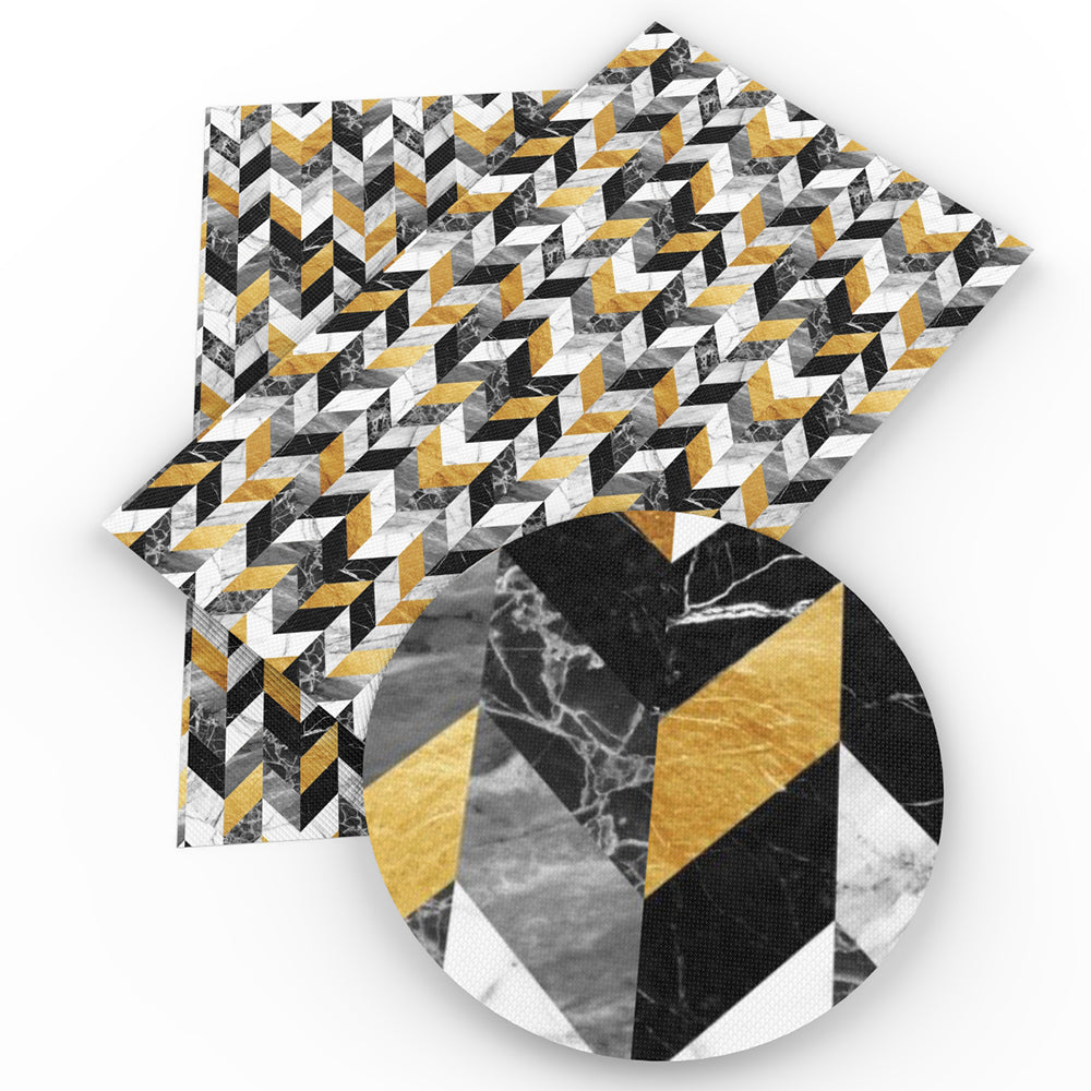 rhombus geometric patterns printed faux leather