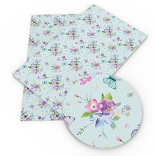 Load image into Gallery viewer, flower floral butterfly printed faux leather
