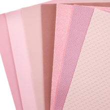 Load image into Gallery viewer, plain solid color pink series faux leather set(7pieces/set)
