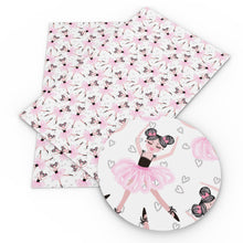 Load image into Gallery viewer, ballet heart love printed faux leather
