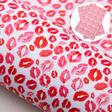 Load image into Gallery viewer, lipstick lips valentines day printed faux leather
