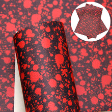 Load image into Gallery viewer, blood paint splatter printed faux leather
