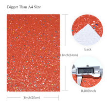 Load image into Gallery viewer, chunky glitter plain color solid color sequins paillette spangles big small sequins mixed printed chunky glitter sequins faux leather
