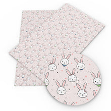 Load image into Gallery viewer, rabbit bunny dots spot printed faux leather
