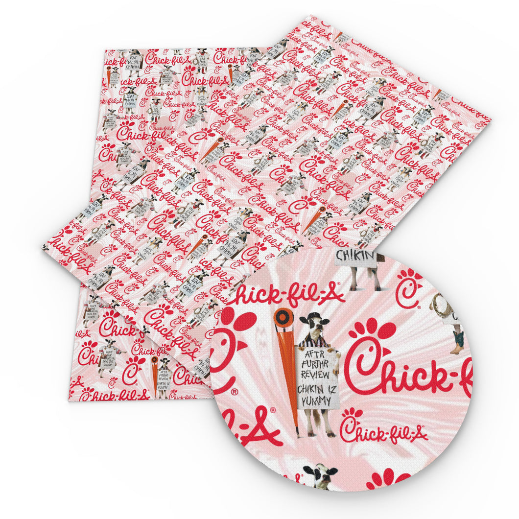 chick-fil-a printed faux leather