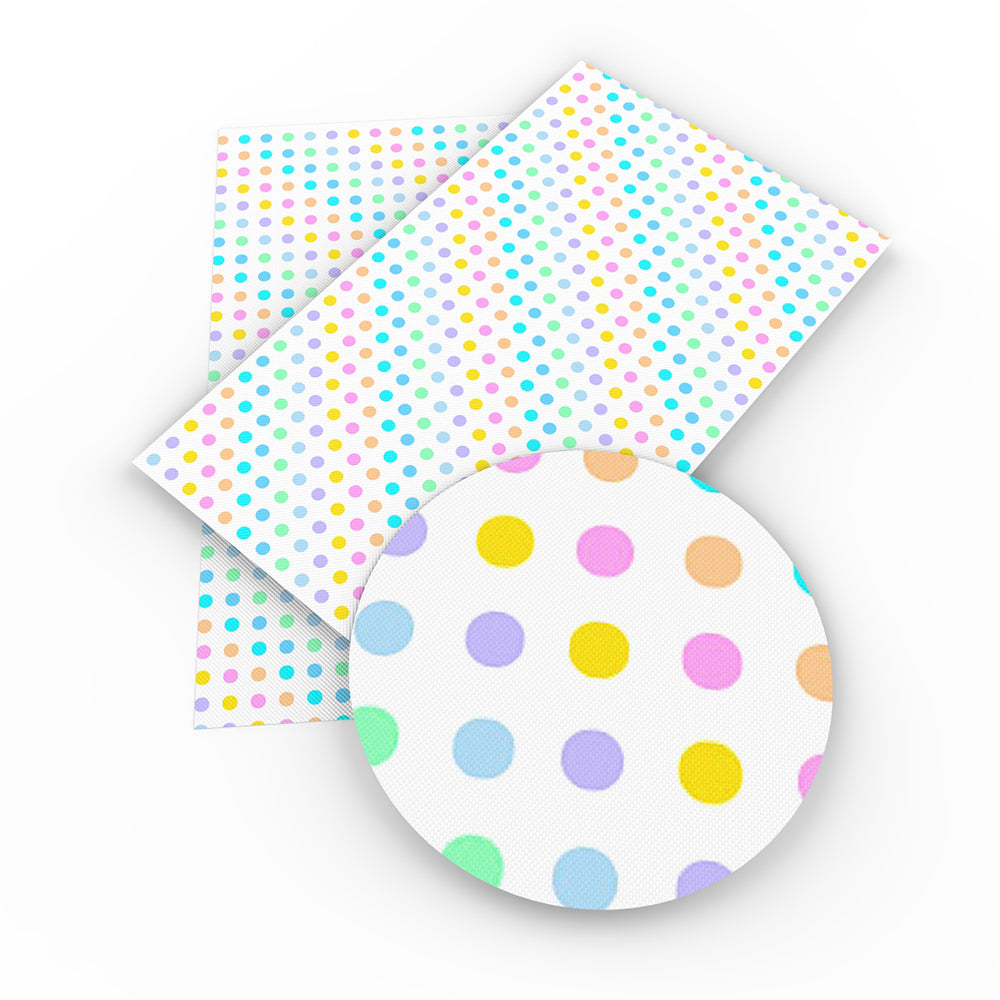 dots spot printed faux leather