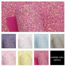 Load image into Gallery viewer, chunky glitter sequins paillette spangles plain color solid color multicolor printed chunky glitter sequins faux leather
