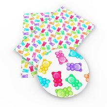 Load image into Gallery viewer, gummy bears gummi bears printed faux leather
