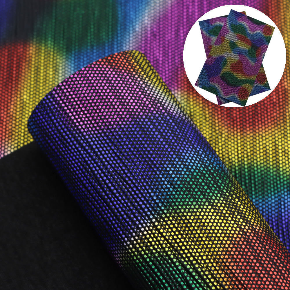 bump texture dots spot holographic laser rainbow color printed bump texture holographic dot faux leather