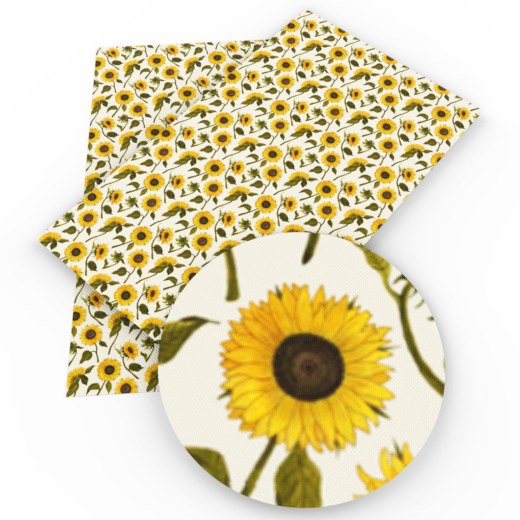 sunflower printed faux leather