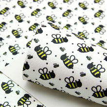 Load image into Gallery viewer, bee dots spot printed faux leather
