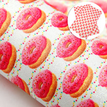 Load image into Gallery viewer, donuts food cake cupcake ice cream popsicle printed faux leather
