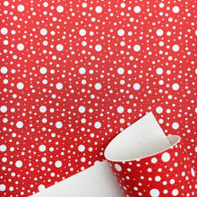 Load image into Gallery viewer, dots spot christmas day printed faux leather

