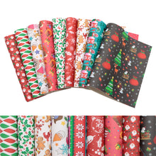 Load image into Gallery viewer, christmas gingerbread man plant printed faux leather set（9pieces/set）

