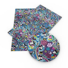 Load image into Gallery viewer, flower floral paisley cashew pattern printed faux leather
