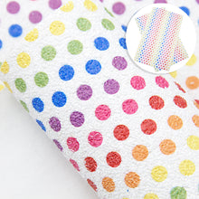 Load image into Gallery viewer, dots spot gradient color printed faux leather
