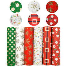 Load image into Gallery viewer, plain solid color christmas snowflake snow printed A5 faux leather set（15piece/set）
