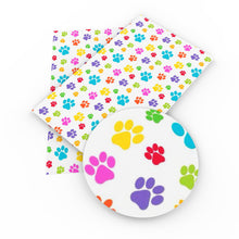 Load image into Gallery viewer, footprint paw printed faux leather

