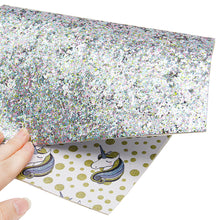 Load image into Gallery viewer, deer reindeer giraffe chunky glitter printed double side leather
